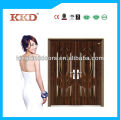 Precio doble puerta puertas de acero KKD-522D puerta de entrada principal
